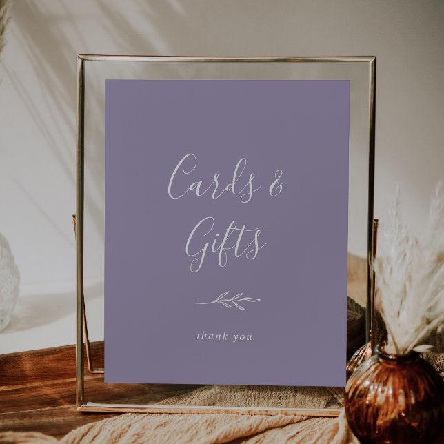 Minimal Löv | Lavendelkort och gåvor Poster (Skapare uppladdad)