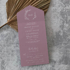 Minimal Löv | Mauve Bröllop