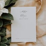 Minimal Löv | Oliv grönt Bröllop-kort Rådkort<br><div class="desc">Detta minimala rådgivningskort för oliv grönt bröllop i löv är perfekt för en boho bröllop och kan användas under alla omständigheter. Utformningen har en enkel grey löv silhuette på oliv grönt med minimalistisk bergsbohemi stil. Dessa rådgivningskort kan användas som ett alternativ till en gästbok för bröllopsmottagning, möhippa, babydusch eller studentfest....</div>