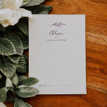 Minimal Löv | Råkort för växtot Bröllop Rådkort<br><div class="desc">Detta minsta rådgivningskort för äggplantan bröllop i löv är perfekt för en boho bröllop och kan användas för alla händelser. Utformningen har en enkel grey löv silhouette i en romantisk mörk lila färg med minimalistisk bohemisk trädgård stil. Dessa rådgivningskort kan användas som ett alternativ till en gästbok för bröllopsmottagning, möhippa,...</div>