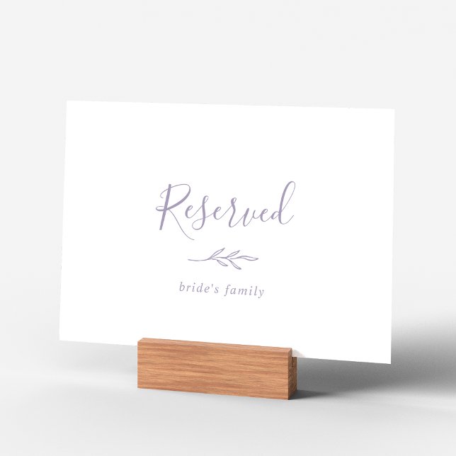 Minimal Löv | Reserverad Lila -  (Skapare uppladdad)