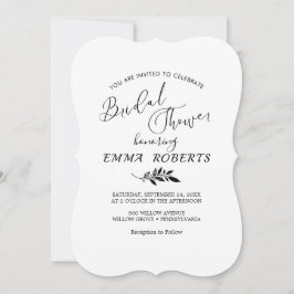 Minimal Löv Terracotta Inbjudningskort för möhippa