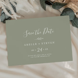 Minimal Löv | Vågrät Skicka Grönt Spara datum Datumet