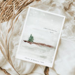 Minimal Lugn Snöj Gräs Träd Julkort<br><div class="desc">Vi presenterar vårt minimalistiska kort för helgdag, det perfekt sättet att skicka varmt önskemål till dina nära i julhelg. Kortet har en serenfärgsmiljö på två gräs träd i ett vinterlandskap som är snöfärdigt och som på ett perfekt sätt fångar säsongens fredliga och lugna anda. Den minimalistiska utformningen kompletteras av söt...</div>