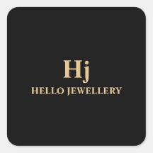 Minimal luxury Guld Black Monogram