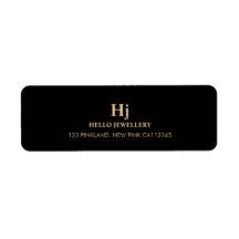 Minimal luxury Guld Black Monogram