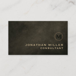 Minimal lyx Black Guld Monogram Visitkort