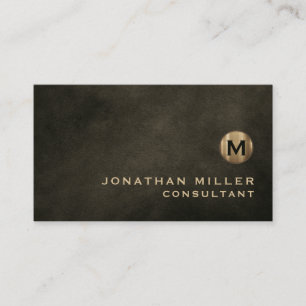 Minimal lyx Black Guld Monogram Visitkort