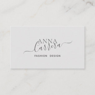 Minimal lyx Boutique Grått Modern calligrafi Visitkort
