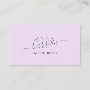 Minimal lyx Boutique Lila Modern Calligraphy Visitkort
