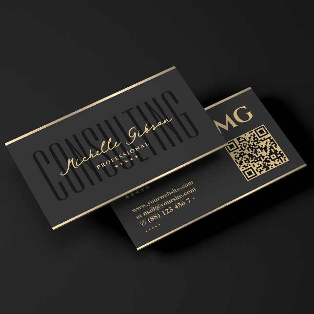 Minimal Lyx Konsult Yrkesmässig Svart  Visitkort (Minimal Luxury Consulting Professional Black Business Card
☆★
☆★
☆★
☆★
☆★
4.7 out of 5 stars rating
)