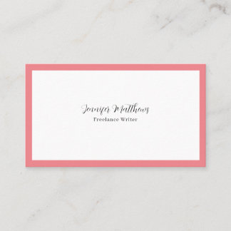 Minimal lyxvikt i Monogram rosa ram Visitkort