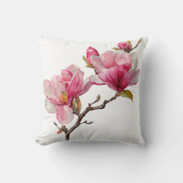 Minimal Magnolia Branch Pillow Cover, Kudde