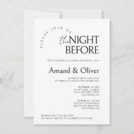 Minimal mall för Bröllop-repetitionNatten före