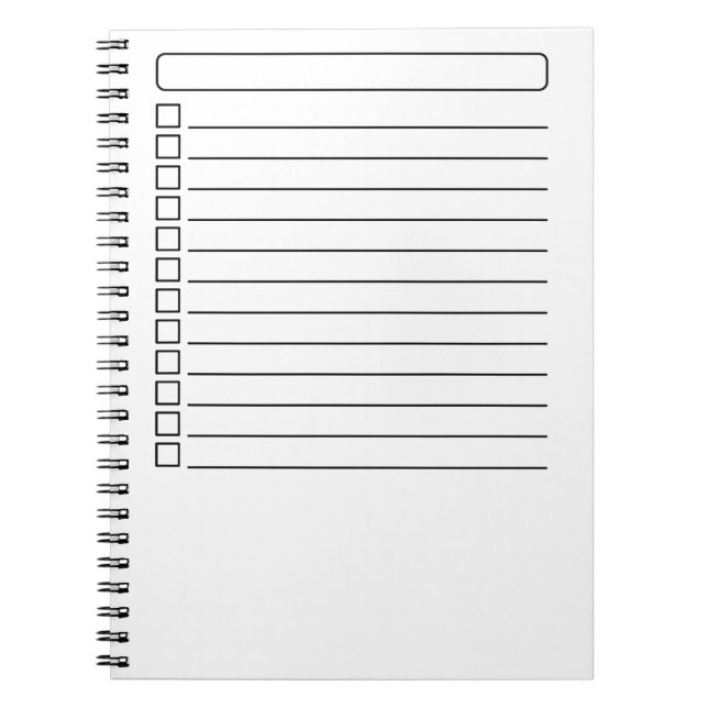 Minimal malliste stencilmall anteckningsbok (Framsidan)