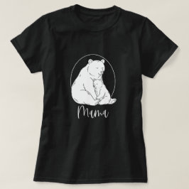 Minimal Mama Bear Line Art Design T Shirt