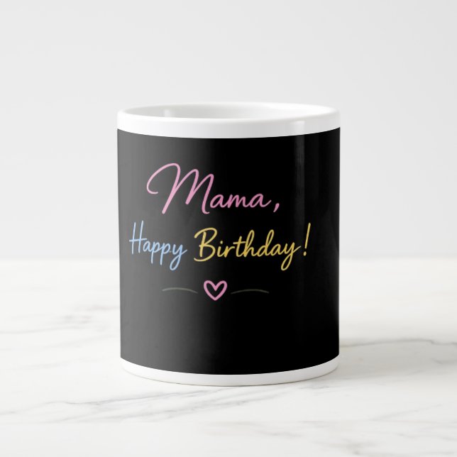Minimal Mama Födelsedagspresent Jumbo Mugg (Framsidan)