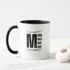 Minimal Mama Mood Moon Bear Design Mugg