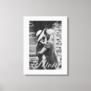 Minimal Mamma-skript, svartvitt, fotopaket Canvastryck