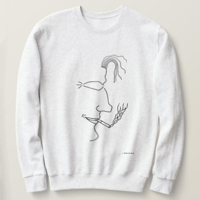 Minimal Man - konstnärligt plagg  Lång Ärmad Tröja (Design framsida)