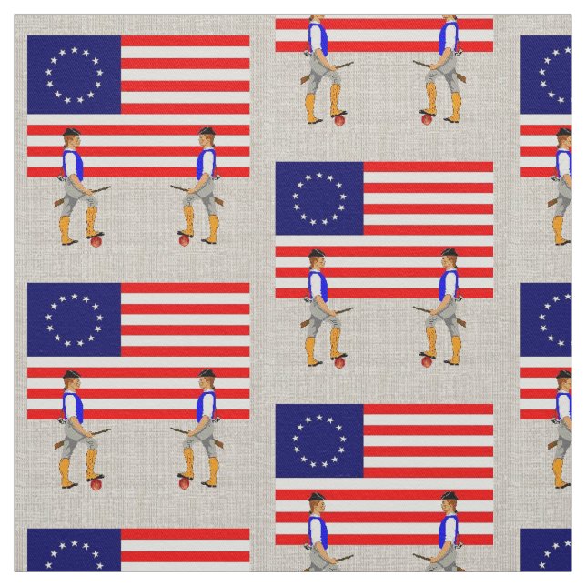 Minimal manar och Betsy Ross flagga Tyg (Provkarta)