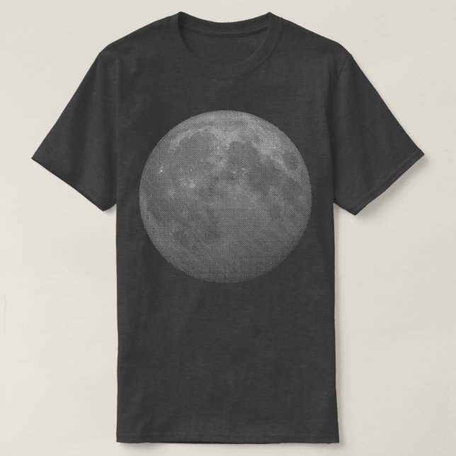 Minimal Måne Mono färg-fiskefaktion 3D T Shirt (Design framsida)