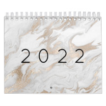 Minimal Marble White Grått Silver Ro Guld 202 Cal