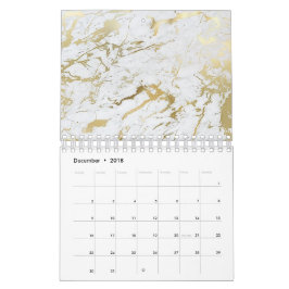 Minimal Marble White Grått Silver Ro Guld Stone Kalender