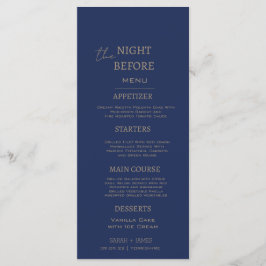 Minimal marin repetitionsmiddag natten före meny