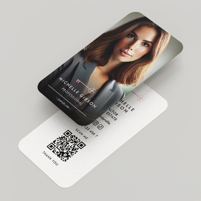 Minimal Marketing Professional Business Card (Minimal Sales Executive Marketing Professional QR Calling Card
)