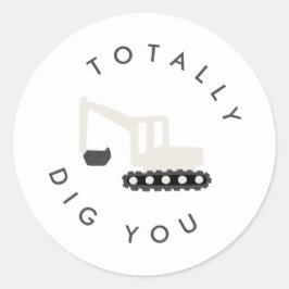 Minimal märkning för Födelsedagsfest för bygg- och Runt Klistermärke