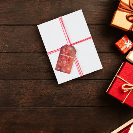 Minimal Märkre för typografi av burgundy Bokeh Gif Presentetikett