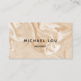 Minimal marmor i Beige Struktur Visitkort