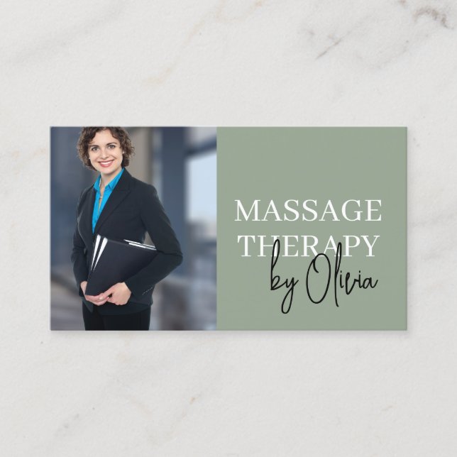 Minimal massageterapeut visitkort (Framsida)