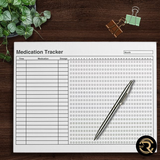 Minimal Medication Tracker  Anteckningsblock (Skapare uppladdad)