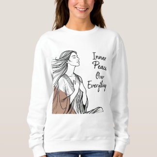 Minimal meditationstext "Inre frid över allt T Shirt