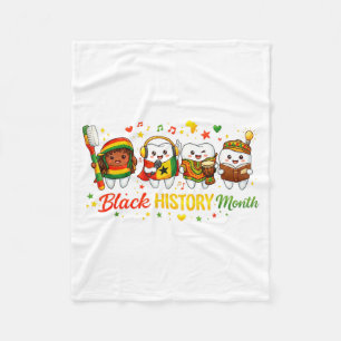 Minimal Melanin Tandläkare Juneteenth Tandläkare R Fleecefilt
