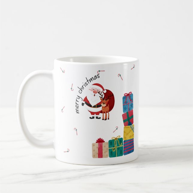 Minimal Merry Christmas Coffee Mug Kaffemugg (Vänster)