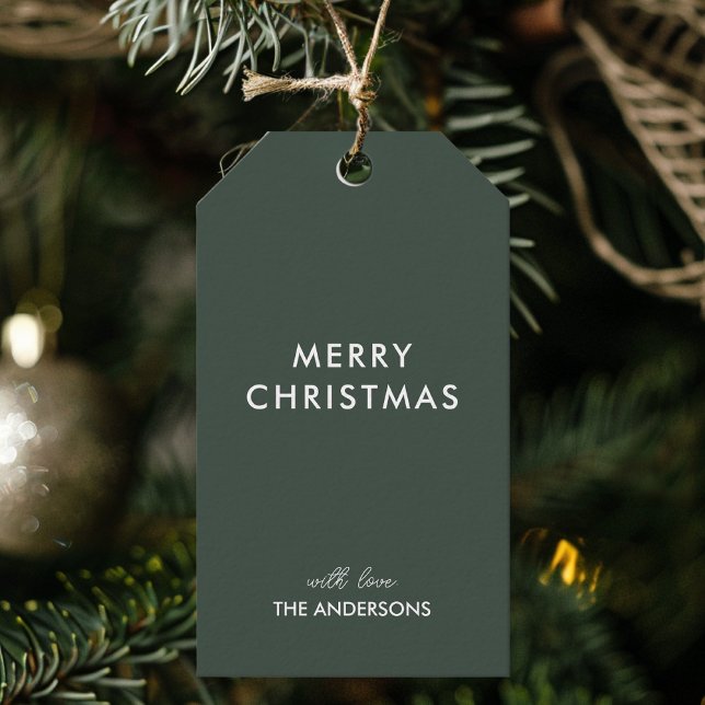 Minimal Merry Christmas Presentetikett (Skapare uppladdad)