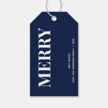 Minimal MERRY | Marinblå Jul