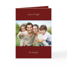 Minimal Merry och Bright Photo jul Card