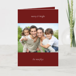 Minimal Merry och Bright Photo jul Card Helgkort