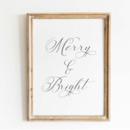 Minimal merry och smart poster