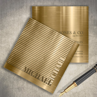 Minimal Metall Rand Guld-ID792 Fyrkantigt Visitkort
