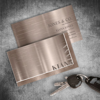 Minimal Metall Sheen & Foil Bronze Std ID791 Visitkort