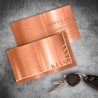 Minimal Metall Sheen & Foil Copper Std ID791 Visitkort