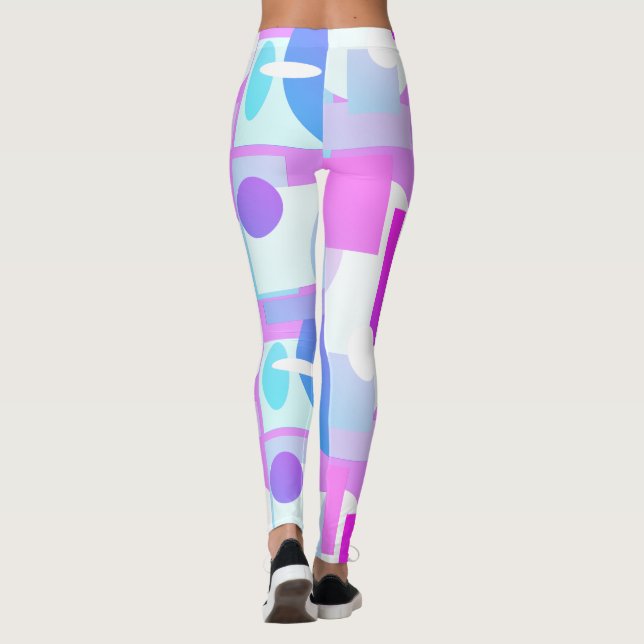 Minimal Minimalism Geometri Abstrakt Leggings (Baksida)