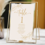 Minimal minimalistisk Beige Guld Gren Löv Bröllop Bordsnummer<br><div class="desc">Detta är ett minimalt minimalistiskt Beige Guld Gren Löv Bröllop med Namn!</div>