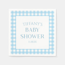 Minimal, minimalistisk, blå babyskare pappersservett