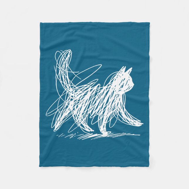 Minimal minimalistisk kattkonst fleecefilt (Framsidan)